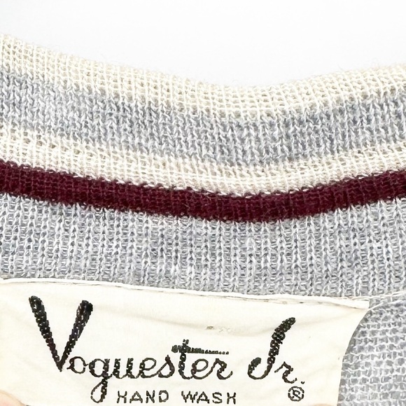 1970s Voguester Jr. Wool Jersey Knit Sweater Long Cardigan Duster - Picture 3 of 5